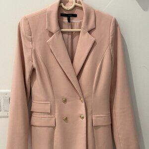 WHBM Long Pale Pink Blazer